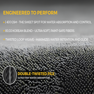 1400gsm emici özel temizlik bezi araba bakım havlu çabuk kuru otomatik detaylandırma bükülmüş döngü mikrofiber kurutma havlu - Product Image 4