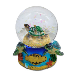 Boule à neige en résine avec logo personnalisé cadeau de voyage tropical hawaii souvenirs cadeau maldives - Product Image 5