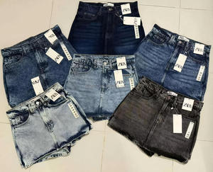 <span class=keywords><strong>Mini</strong></span>-<span class=keywords><strong>jupe</strong></span> cargo <span class=keywords><strong>droite</strong></span> décontractée en jean pour femme, séchage rapide et poches solides, idéale pour le printemps - Product Image 5