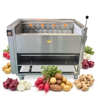 Commerciële uienpelschilmachine, radijsreiniger, aardappelborstelwasmachine, wortel- en gemberpelschiller, aardappelwas- en schilmachine