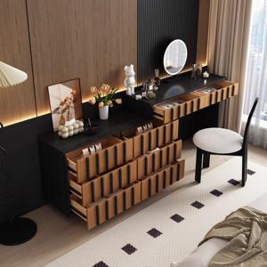 <span class=keywords><strong>Tocador</strong></span> Moderno para Dormitorio de Apartamento Pequeño, Mesa de <span class=keywords><strong>Maquillaje</strong></span> de Madera Maciza con Espejo Iluminado y Gabinete de Almacenamiento de Gran Capacidad - Product Image 5