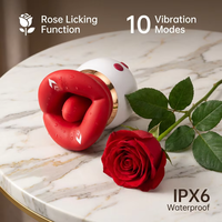 Vibrateur Rose 3-en-1 Télécommandé par Application, Stimulateur Clitoridien Vibrant, Lèche-langue et Suceur, Jouet Sexuel Féminin pour Femme