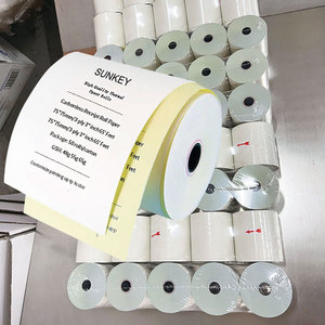 Sunkey rollos de papel NCR sin carbón de 75mm, 2 capas, 3x95 pies, núcleo de tubo sólido de Color blanco <span class=keywords><strong>canario</strong></span> (50 rollos/caja) para alquiler de impresoras de cocina - Product Image 2