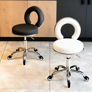 Taburete de Trabajo Grande, Taburete Redondo Elevable, Taburete de Belleza, Taburete Giratorio con Ruedas, Taburete para Barbería, Taburete Profesional, Especial para Salón de Belleza - Product Image 1