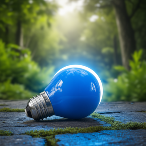 Bombilla Incandescente Esférica Azul de 15W 230V E27 - Product Image 3