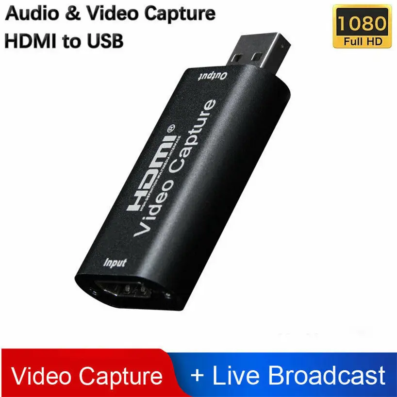 4K De Streaming HDMI placa de Captura de Vídeo VHS Placa de Captura USB 2.0 3.0 1080P 60Fps Cartão Grabber Recorder Caixa para PS4 Jogo Câmera DVD