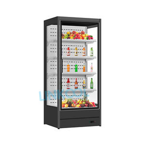 Refrigerador abierto de supermercado comercial, pantalla LED de temperatura única, ventilador de puerta de vidrio, refrigeración, Control Digital, fruta - Product Image 2