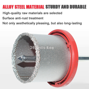 高级防锈瓦钻套件YG8硬质合金砂砾钎焊孔锯套装花岗岩玻璃化瓷砖孔切割器套件 - Product Image 2