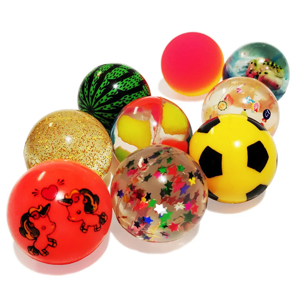 子供のためのカスタマイズ可能な45mmプレイおもちゃクリアカラーラバーバウンシーハイバウンスボール