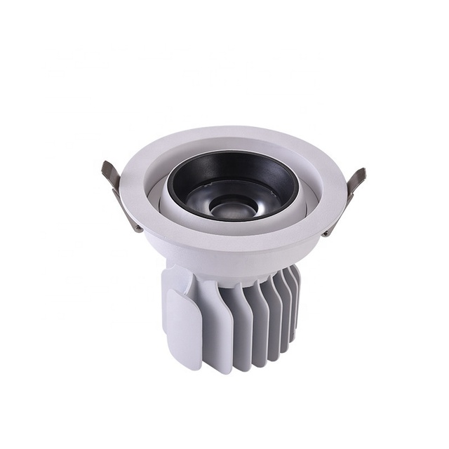 15W Cow Eye Rotatable Recessed Dimmable Hotel Spot Down Light 18W Spotlight COB Adjustable LED Downlight