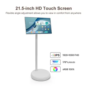 Rotate Lcd Monitor Jcpc Bestietv Rollable Mobile Screen Android 12 21.5inch Portable Touch Screen Smart Tv Stand By Me Tv