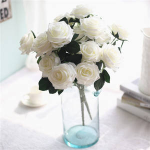 Autres fleurs et plantes décoratives, roses naturelles préservées, bouquet de mariage, nouvelles roses artificielles uniques blanches - Product Image 6