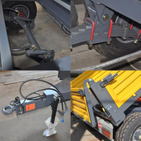 3 ton, 5 ton, 8 ton hydraulische kiepwagen, 2-assige trekker-aangedreven kiepwagen voor rijst, fruit en landbouwtransport, lage kosten, eenvoudige bediening