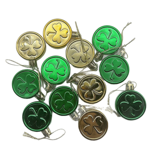 DAMAI Decoración para el Día de San Patricio, Juego de Adornos de Monedas Doradas con Trébol, 24 Piezas, Decoración Colgante para Fiestas, Adornos de Trébol de Plástico - Product Image 5