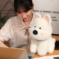 Peluche Virale Adorable Westie, Chien en Peluche Doux West Highland White Terrier, Cadeau pour Garçons et Filles de 8 à 13 Ans