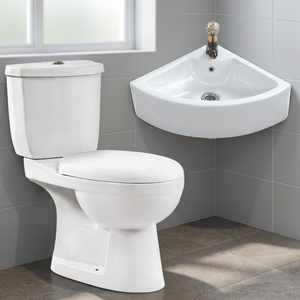 Precio de fábrica Washdown Juego de inodoro y lavabo de cerámica de dos piezas Baño montado en el suelo Artículos sanitarios Inodoro - Product Image 6