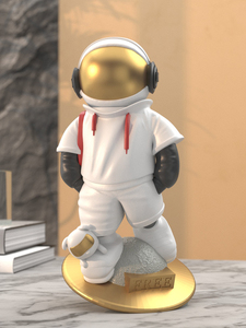 Adorno de astronauta creativo nórdico, estilo de arte popular, escritorio de resina y decoración de armario de TV para el hogar, sala de estar o regalo de cumpleaños - Product Image 2