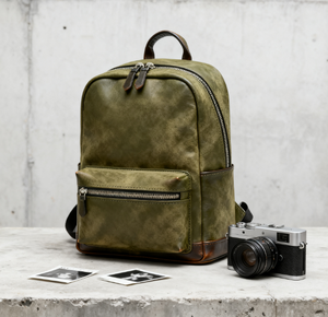 Nhà Sản Xuất Da Dây Đeo Cổ Tay Máy Ảnh Ba Lô Retro Cổ Điển Da Trường Hợp Máy Ảnh Ba Lô Cho Du Lịch Chụp - Product Image 3