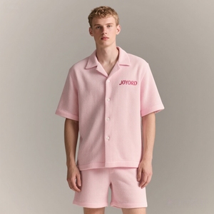 Abiti da spiaggia <span class=keywords><strong>estivi</strong></span> da <span class=keywords><strong>uomo</strong></span> 2 pezzi camicie a maniche corte e Shorts per le vacanze set di tute in maglia Waffle per <span class=keywords><strong>uomo</strong></span> - Product Image 1