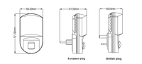 Pdlux PD-PIR2025 EU/US Plug LED Veilleuse avec Automatique Crépuscule à Dawn Sensor Enfants Veilleuse Électrique Plastique Blanc