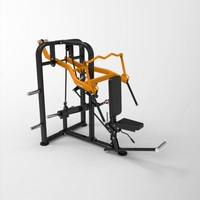 Appareil de musculation en acier robuste et sûr pour triceps assis, à charge par plaques, réglable
