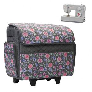 Free sample This rolling trolley tote with shoulder straps and sturdy carry handles is compatible with <b>sewing</b> <b>machines</b> - Product Image 5