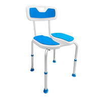 Knowdown U-Slot Hygiène Découpe Bain Ascenseur Chaise Hauteur Réglable En Aluminium Rembourré Chaise De Douche Pour Enfants Handicapés