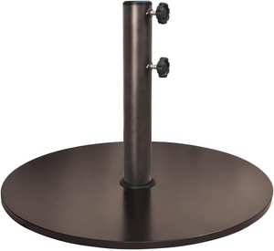 Base Redonda de Hierro para Sombrilla de Exterior para Hotel, Resistente, con Capacidad de hasta 50 Libras, Diseño Contemporáneo para Patio y Parque - Product Image 1