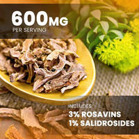 Vitahealthy OEM/ODM marque privée racine adaptogène à base de plantes avec extrait de Rhodiola Rosea booster d'énergie capsule de Rhodiola Rosea