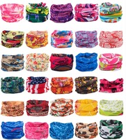 Penutup Leher/Syal Bandana Tabung Polyester Anti Angin, Anti UV, Bernapas, Logo Kustom untuk Olahraga Luar Ruangan, Pria Wanita