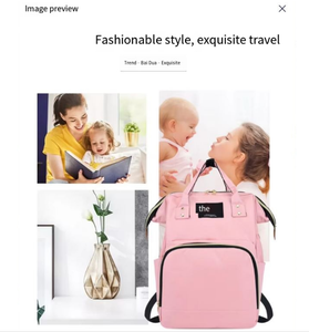 Couche-culotte maman maternité <span class=keywords><strong>sac</strong></span> multifonctionnel <span class=keywords><strong>sac</strong></span> à main <span class=keywords><strong>sac</strong></span> à dos mode loisirs femmes voyage grande capacité résistant à l'eau - Product Image 1