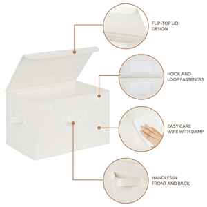 Foldable Large Storage <b>Box</b> Wardrobe Clothes Baskets for Bedroom Organising - Product Image 3