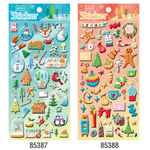 Nekoni Puffy 3D Adesivi Buon Natale Kawaii Auto Estetico Decorativo Puffy Stickers Sheet per 3D Adesivi In Schiuma - Product Image 3