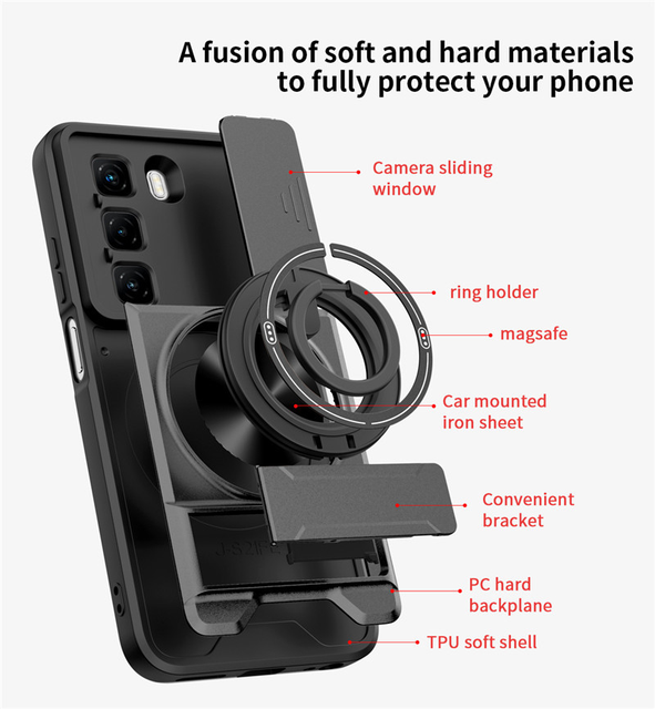 LeYi Hybrid Armor Phone Cover Precise 2.0mm Raised Camera Bezel ShockAbsorbing DualLayer Structure Phone Case for Infinix Hot 50