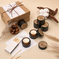 Lilin Aroma Kedelai Campuran Khusus Kelas Atas, Lilin Wangi Semi Buatan Tangan dalam Kotak, Aroma Tahan Lama, Label Pribadi, Hadiah