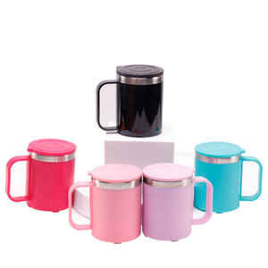 Mug isotherme en acier inoxydable 8oz avec poignée, double paroi sous vide, écologique, anti-fuite, pour bureau et café, maintient au chaud 6-12 heures - Product Image 1