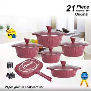 Dessini <span class=keywords><strong>di</strong></span> marca 21 pezzi <span class=keywords><strong>di</strong></span> pietra medica pan set non-stick set top grade pan - Product Image 2