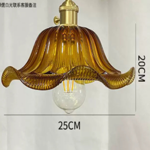Lámparas Colgantes de Cristal Ámbar con Diseño de Encaje, Estilo Petty Bourgeois, Decorativas para Cocina, Restaurante, Bar, Mesa - Product Image 6