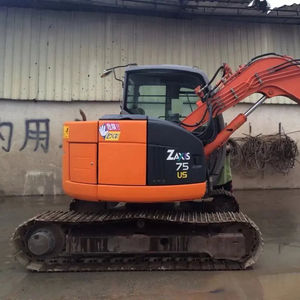 HITACHI รถขุดตีนตะขาบขนาดเล็ก7ตันมือสอง Zx75US ปั๊มไฮดรอลิก KYB ทำงานต่ำชั่วโมง - Product Image 1