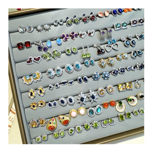 Boucles d'oreilles en argent 925 sterling plata 925 original 18k or moissanite boucles d'oreilles aretes de oro 18k sgarit boucles d'oreilles en diamant - Product Image 1