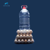 Plateaux à Œufs en Plastique Transparent PET de Gros d'Usine, Boîte Réutilisable pour 15 Œufs de Poule