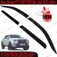 Viseras Laterales para Lluvia de Coche Negras, Deflectores de Ventana, Protectores de Lluvia para Accesorios de Camioneta Doble Cabina MITSUBISHI TRITON 2024 2025