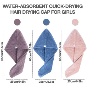 Hot Bán Quảng Châu Khô Tóc Cap Tóc Khô Khăn Bọc Sợi Nhỏ Tóc Khăn Cho Phụ Nữ Biểu Tượng Tùy Chỉnh - Product Image 3