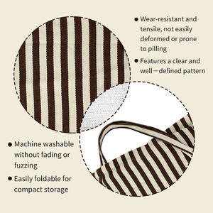 Bolsa de Lona Personalizada con Asas y Correa Larga a Rayas con Cordón Ajustable - Product Image 5