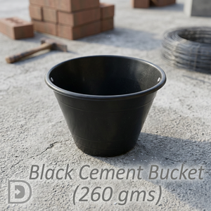 Seau de chantier Anax Flexi Tub en plastique noir 6L, étanche, durable, portable, léger, pour mortier et maçonnerie - Product Image 2