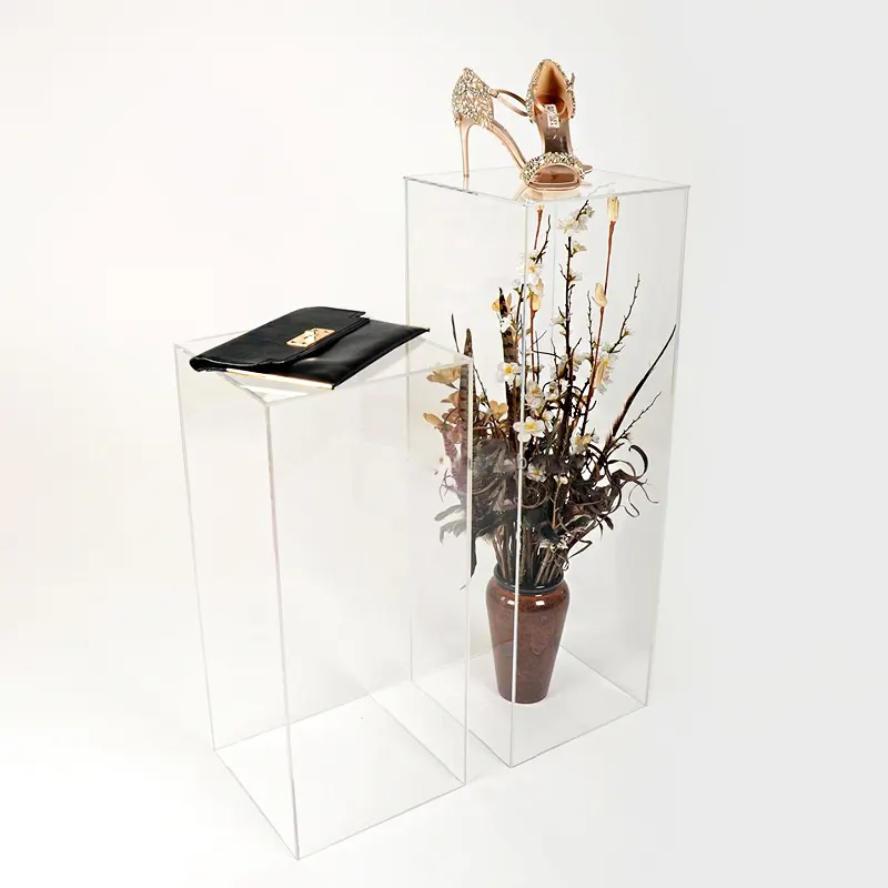 Rõ Ràng Acrylic Hiển Thị Bệ Lucite Floorstanding Hiển Thị Plinth