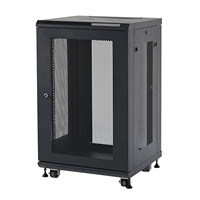 4U-27U 19-Zoll Netzwerkschrank mit Gittertür, Rollbarer Serverschrank, Anpassbare Größe, Einfache Montage und Installation