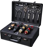 Valise de barbier de haute qualité avec serrure, boîte à outils de coiffure, cadre en aluminium, boîte de rangement avec plaque à outils, valise de transport pour barbier