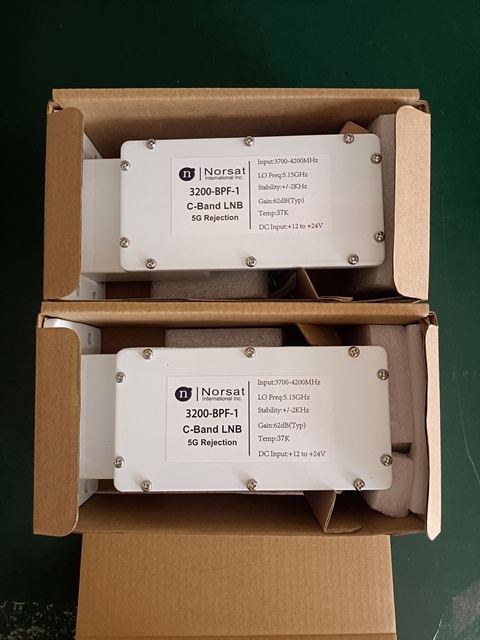 For Norsat 3200-BPF-1 Digital C-Band LNB 5G Rejection 3.7-4.2GHz Low Noise Block 5.15GHz LO Frequency Satellite Communication