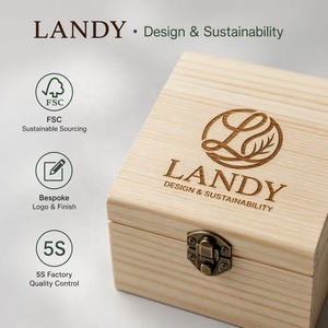 Boîte en bois massif de qualité supérieure avec logo personnalisé, serrure à combinaison, coffre <span class=keywords><strong>secret</strong></span>, coffre de rangement en bois multi-tailles pour un cadeau sécurisé - Product Image 2